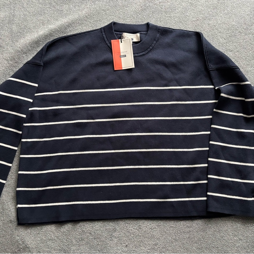 Navy Striped Sweater